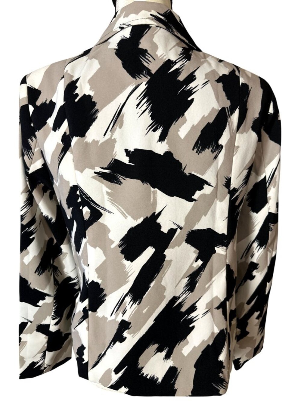 90s Renaissance Full Zip Shacket Small Jacket Abstract Splash Brush Multicolor - Picture 3 of 9